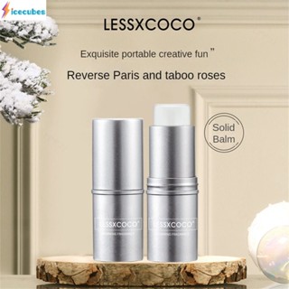 Lessxcoco Solid Balm ผู้หญิงกลิ่นหอมยาวนานและ Antiperspirant Perfumer Stick บาล์มแบบพกพา ICECUBES