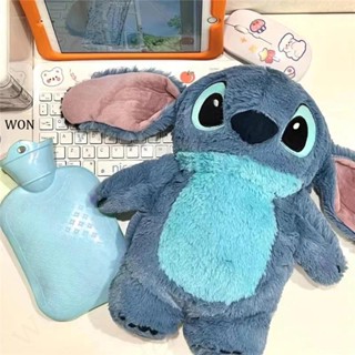 ขวดน้ําร้อน ผ้ากํามะหยี่ขนนิ่ม ขนาดใหญ่ ลายการ์ตูน Lilo &amp; Stitch เหมาะกับของขวัญฤดูหนาว สําหรับเด็กผู้หญิง chusoeny 500ML