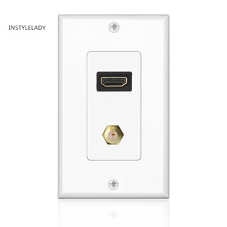 Instylelady DOONJIEY HDMI-compatible + F แผ่นปิดหน้าซ็อกเก็ต 4K 1080P