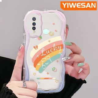 สําหรับ VIVO Y19 Y5s เคสการ์ตูน สายรุ้ง ขอบคลื่น เคสโทรศัพท์ใส ใหม่ เนื้อครีม กันกระแทก เคสซิลิโคน