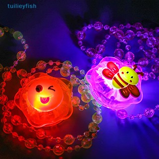 【tuilieyfish】จี้สร้อยคอลูกปัดอะคริลิคเรืองแสง Led พร็อพปาร์ตี้วันเกิด สําหรับเด็กผู้หญิง 1 ชิ้น【IH】