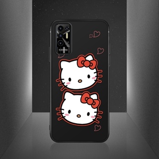 เคสโทรศัพท์ซิลิโคน TPU แบบนิ่ม ลายการ์ตูนคิตตี้ กันกระแทก สําหรับ Infinix Tecno Spark 6 Go 2020 2021 Spark 5 6 Air 7 Pro Pova 2 4 Pro Pova Neo 2