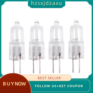 【hzsxjdzaxu】ฐานหลอดไฟฮาโลเจน 12v 20W 2 pin G4 สีขาวอบอุ่น 4 ชิ้น