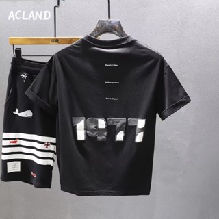 Acland เสื้อยืดผู้ชาย ผู้ชายเสื้อเชิ้ต เสื้อยืด ผ้านุ่ม ใส่สบาย ไม่หด ไม่ต้องรีด MTX2390KGX 37Z230912