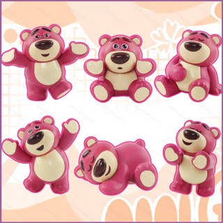 Cwc โมเดลฟิกเกอร์ Toy Story Lotso สตรอเบอร์รี่ หมี ของเล่นสําหรับเด็ก ตกแต่งบ้าน เก็บสะสม 6 ชิ้น