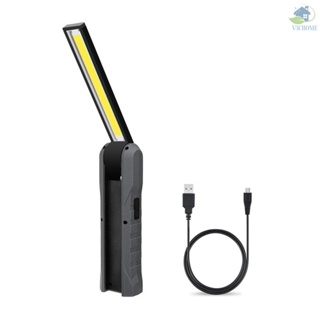 ไฟฉาย LED COB 4 โหมด ชาร์จ USB แบบพกพา ยืดหยุ่น สําหรับโรงรถ รถยนต์ รถบรรทุก ตั้งแคมป์ เดินป่า ฉุกเฉิน