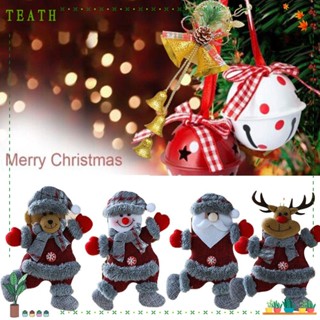 Teath จี้ตุ๊กตาหมี ซานตาคลอส สโนว์แมน กวางเอลก์ คริสต์มาส สําหรับตกแต่งบ้าน ปาร์ตี้คริสต์มาส