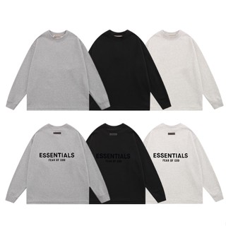 เสื้อกันหนาว คอกลม ซิลิโคน ลายนูน FEAR OF GOD ESSENTIALS สไตล์คลาสสิก ลําลอง เรียบง่าย