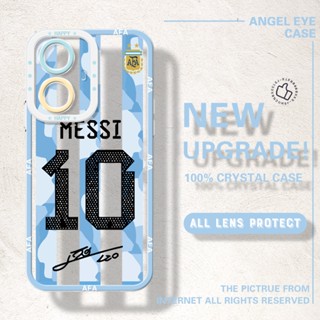 เคสโทรศัพท์มือถือแบบนิ่ม ใส กันรอยกล้อง ลายฟุตบอล Messi สําหรับ Realme C30 C30s C12 C25 C25s C11 C33 C53 C55