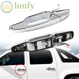 Lonfy อะไหล่มือจับประตูรถยนต์ โครเมี่ยม ติดตั้งง่าย แบบเปลี่ยน สําหรับ Chevy Tahoe GMC Yukon Sierra 07-13