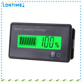 Lontime เครื่องวัดแรงดันไฟฟ้า DC 12-72V หน้าจอ LCD ความแม่นยําสูง สําหรับทดสอบแบตเตอรี่