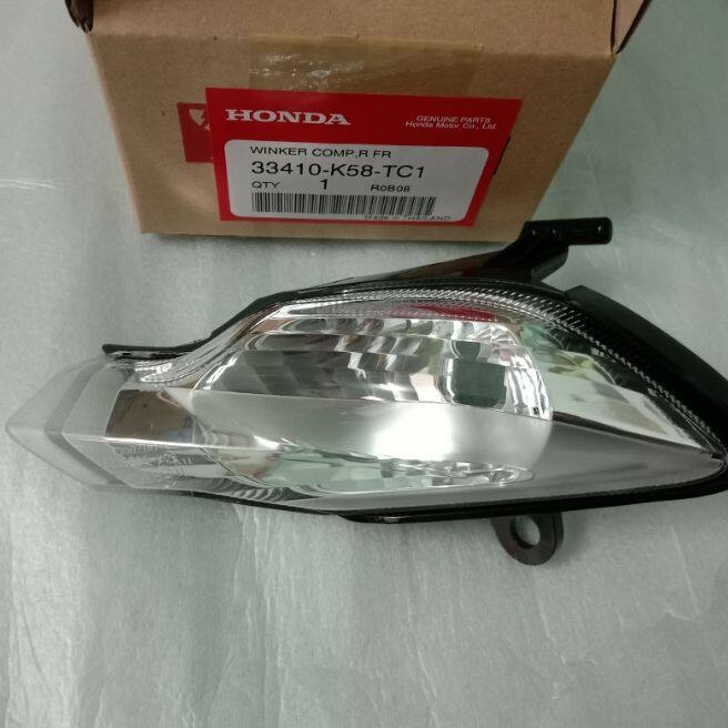 33410-K58-TC1ไฟเลี้ยวหน้าแท้ข้างขวาทั้งชุดเวฟ110iรุ่นปี2019-2024รุ่นไฟหน้าLED 1ชุด