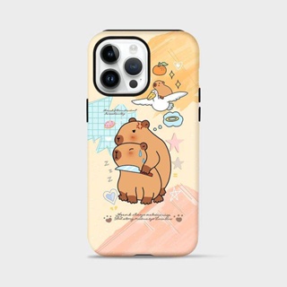 เคสโทรศัพท์มือถือ ซิลิโคน กันกระแทก ลายการ์ตูน Capybara ตลกน่ารัก สําหรับ Iphone 15Promax 14Pro 13 11 12 14Promax