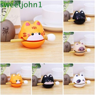 Sweetjohn ปลาไม้แกะสลัก ขนาดเล็ก รูปสัตว์น่ารัก เครื่องเคาะ สําหรับอนุบาล