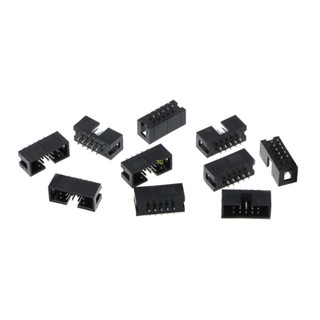 Yu กล่อง IDC DC3 10 Pin 2x5 Pin แถวคู่ 2 54 มม. 10 ชิ้น