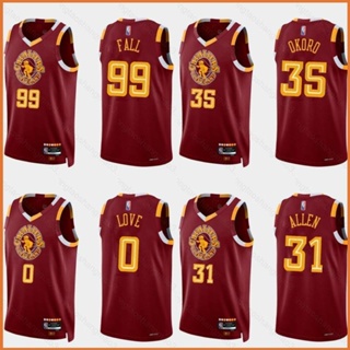 เสื้อกีฬาบาสเก็ตบอลแขนกุด ลายทีม YT3 NBA Jersey Cleveland Cavaliers Okoro Fall Love Allen ขนาดพลัสไซซ์ TY3