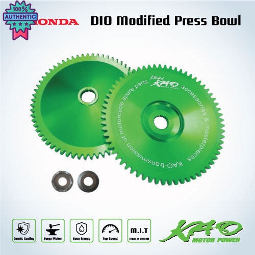 ชามกดสายพาน DIO สีเขียว Honda DIO Modified Press Bowl - Green สำหรัข้อใหญ่