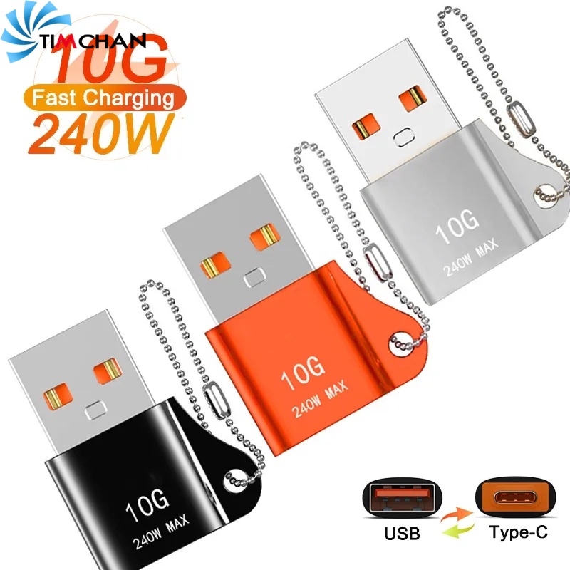 10g 240W USB 3.0 เป็น Type C อะแดปเตอร์โลหะ OTG / ตัวแปลงเสียง USB โทรศัพท์มือถือในรถยนต์ / อะแดปเตอร์ชาร์จเร็ว สําหรับแล็ปท็อป ขนาดเล็ก / ตัวแปลงถ่ายโอนข้อมูลคอมพิวเตอร์