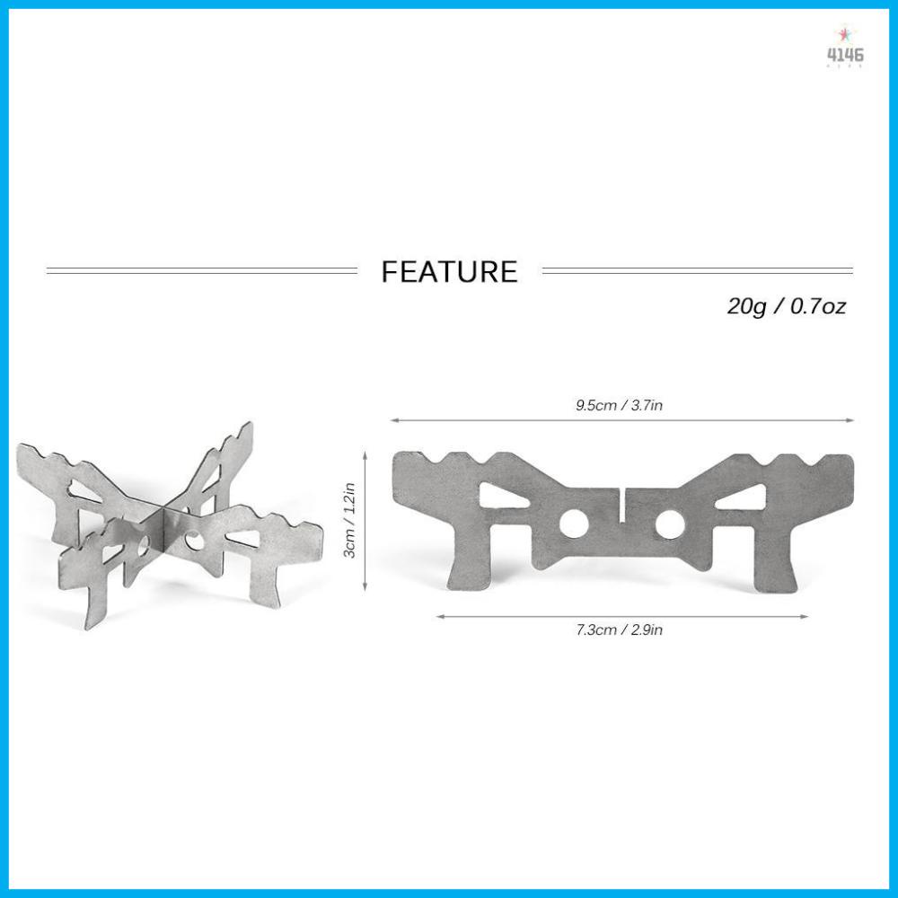 Stainless Steel Cross Stand Outdoor Camping Stove Rack, Portable Design