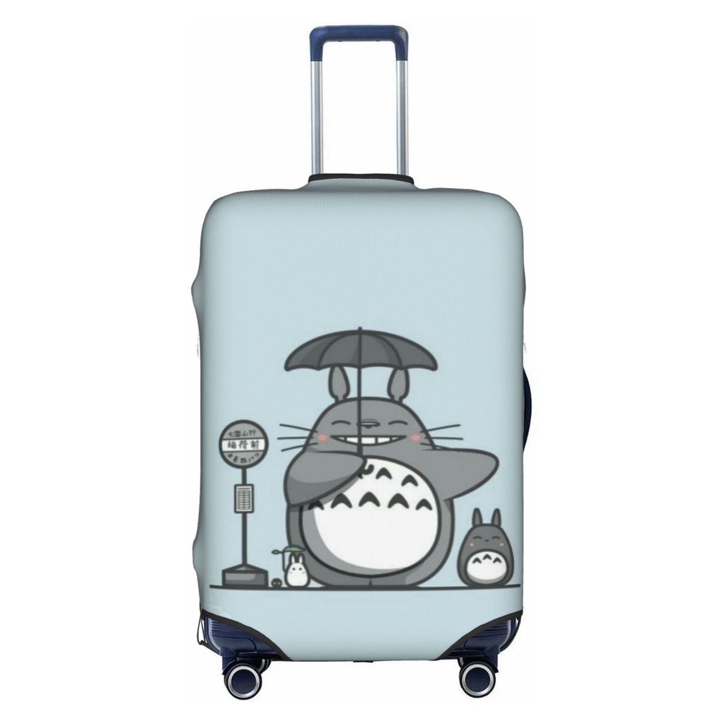 ผ้าคลุมกระเป๋าเดินทาง ผ้าสแปนเด็กซ์ แบบหนา ยืดหยุ่นสูง ลายการ์ตูน My Neighbor Totoro-4 18 24 28 32 นิ้ว