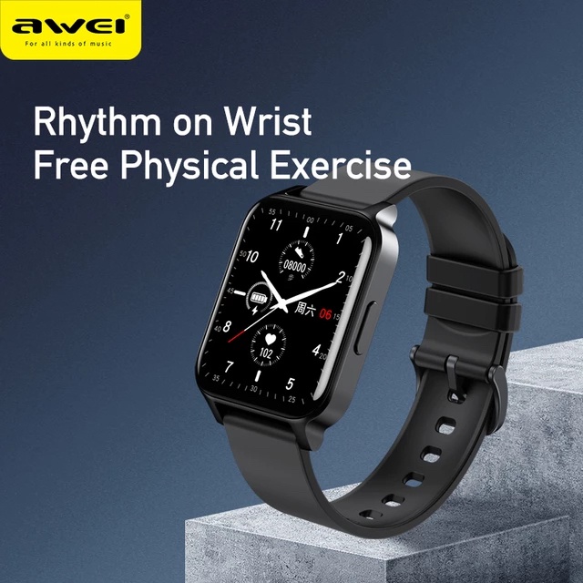 AWEI Waterproof Smartwatch SpO2 นาฬิกาอัจฉริยะ วัดออกซิเจนในเลือด bip3 สัมผัสได้เต็มจอ Smart watch ว