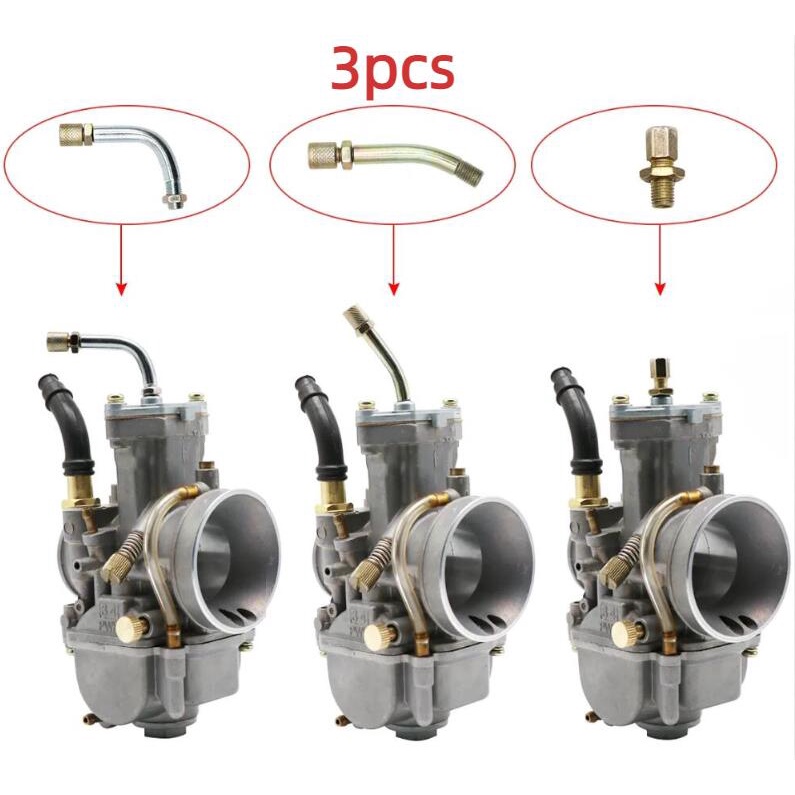 3pcs 90 Degree PWK Carburetor Elbow Tube Throttle Cable Adjusting Screw for PHBG 17.5 19 21 Carburet