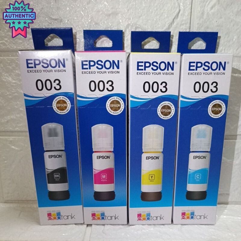 Share:   Favorite 5 หมึกเติมแท้ Original Epson 003 มีกล่อง For Epson L1110/ L3110/ L3150/ L5190/L3210/L5100/L3100/L1100