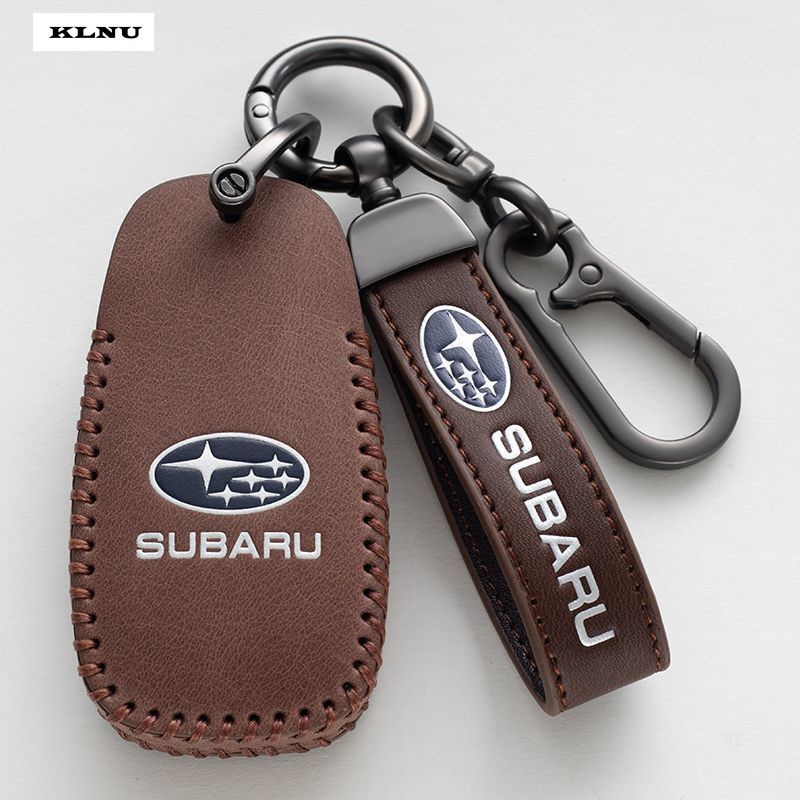 Klnu เคสกุญแจรีโมตรถยนต์ หนังวัวแท้ โลหะผสมสังกะสี สําหรับ Subaru XV Crosstrek Forester WRX BRZ STILegacy Impreza Outback