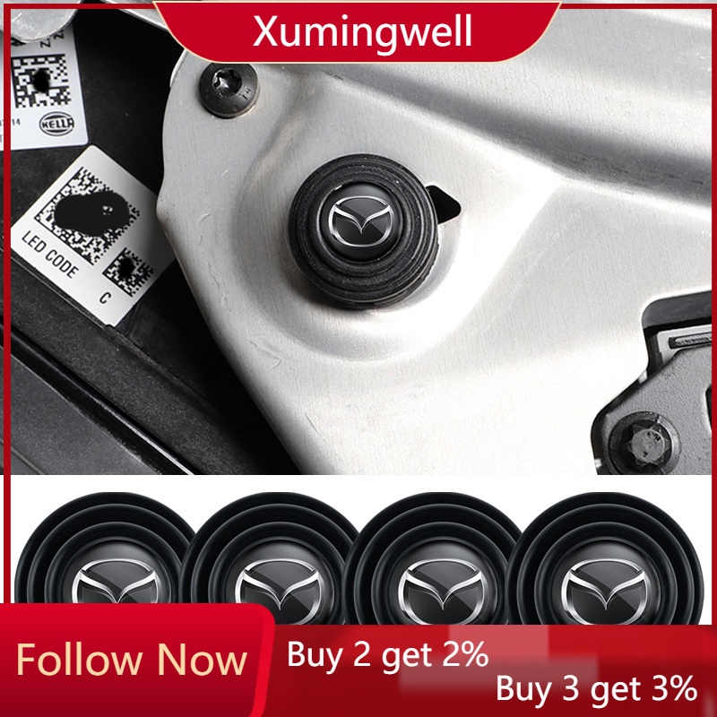 (Xuming) [Thicken] Mazda ปะเก็นโช้คอัพรถประตูฉนวนกันเสียงสติกเกอร์แผ่นเงียบอุปกรณ์เสริมภายนอกสําหรับ