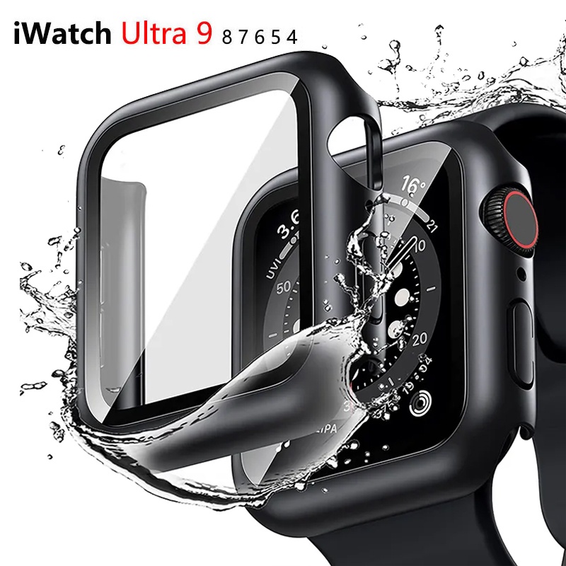 กระจกนิรภัย และเคสป้องกันหน้าจอ อุปกรณ์เสริม สําหรับ Apple Watch 45 มม. 41 มม. 44 มม. 40 มม. 42 มม. iwatch serie 3 4 5 6 SE 7 8
