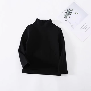 [ZY] 90-160 ซม พร้อมส่ง เสื้อยืดลําลอง แขนยาว คอกลม ผ้ากํามะหยี่ สีพื้น ให้ความอบอุ่น สไตล์เยอรมัน แฟชั่นฤดูใบไม้ร่วง ฤดูหนาว สําหรับเด็ก