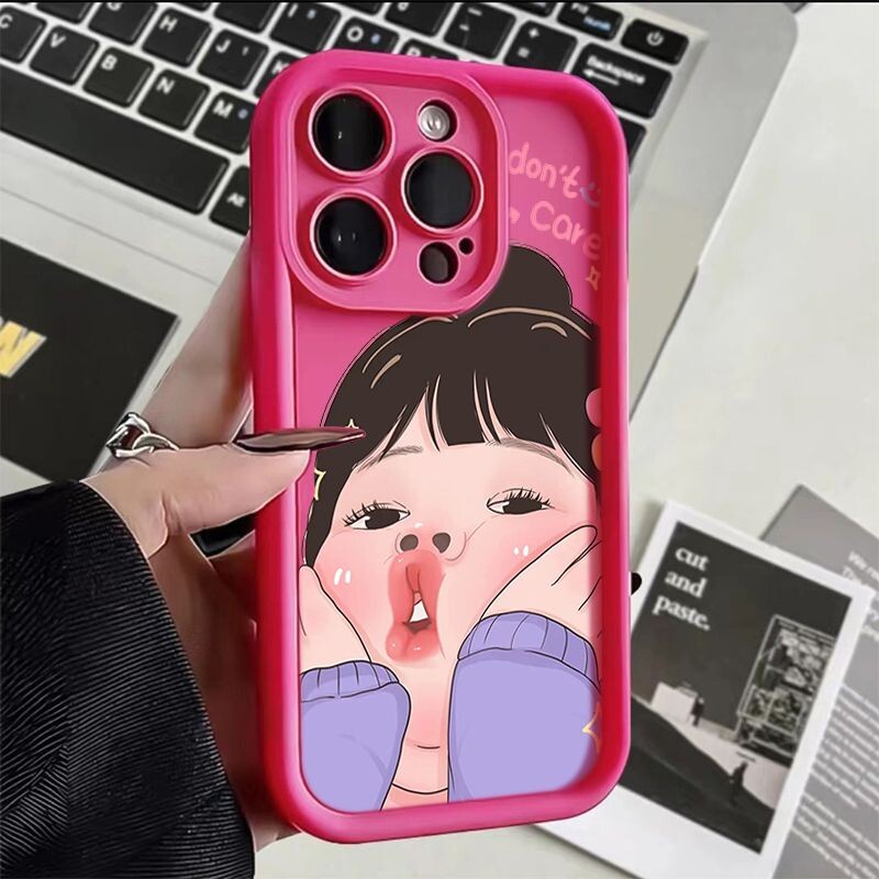 เคส iphone hone 6 7 8 plus 11 12 13 14 15 Pro Max น่ารักเด็กเจ้าหญิงน้อยเคสโทรศัพท์แบบนุ่ม