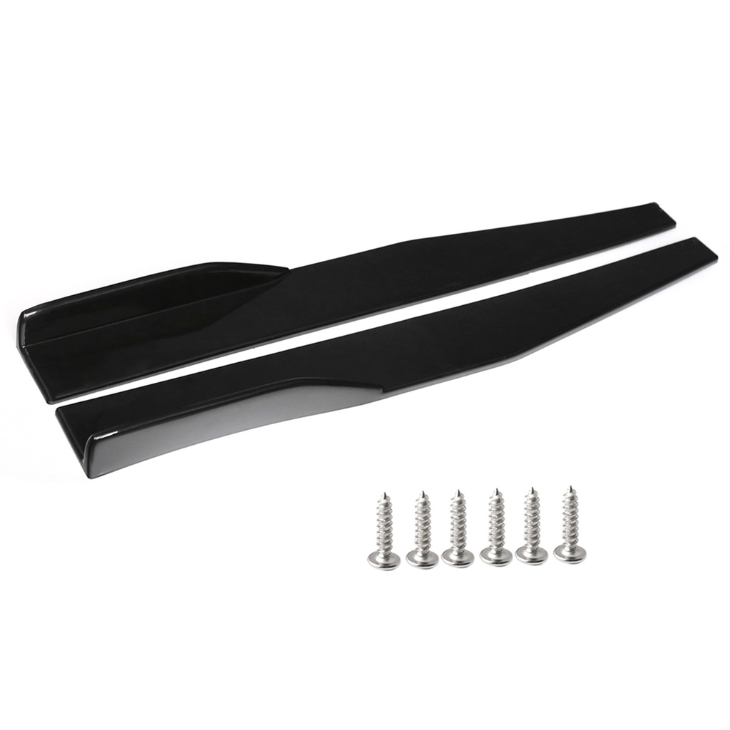 2PCs Universal รถจัดแต่งทรงผมด้านข้างกระโปรง Rocker Splitters Diffuser Winglet Wings ชุดกันชนคาร์บอนไฟเบอร์สี
