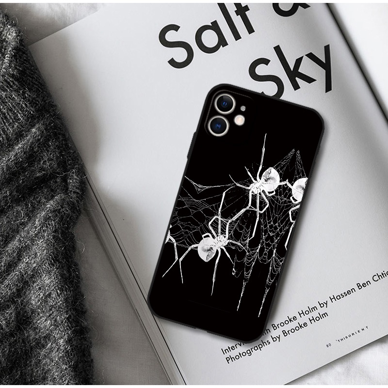 เคสซิลิโคนนิ่ม ลายแมงมุม สําหรับ iPhone 15 14 13 12 11 Pro Max 13 Mini X XS XR XSNAX 6 8 7 Plus Se2020