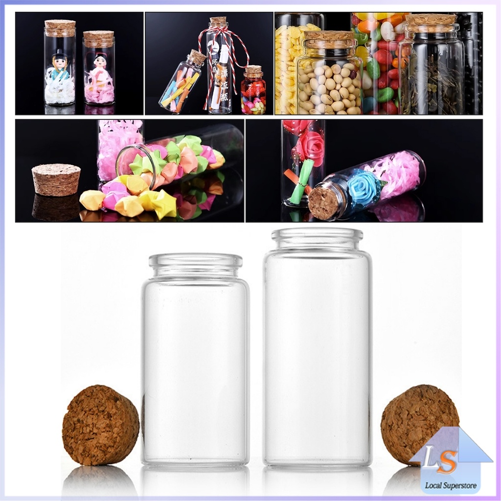 ขวดแก้ว มีฝาไม้ขวดแก้ว 50ml 60ml Glass bottle