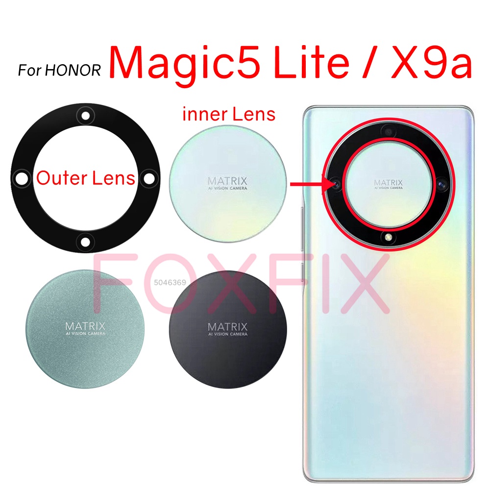 อะไหล่เลนส์กล้องด้านหลัง สําหรับ Honor X9a Magic5 Lite Magic 5 Lite 5G RMO-NX1 RMO-NX2 RMO-NX3