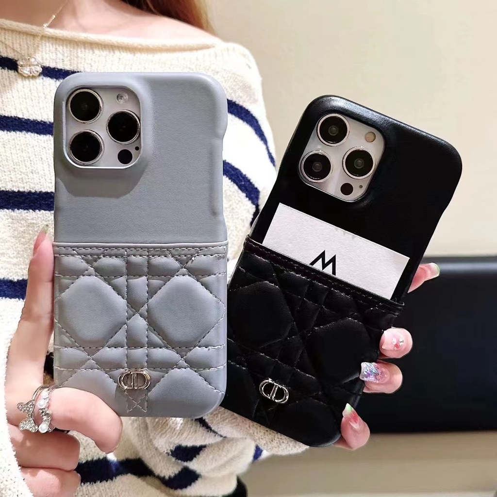 เคสโทรศัพท์มือถือหนัง ลายโลโก้ CD หรูหรา คุณภาพสูง สําหรับ iphone 15 14 13 12 Pro Max 15pro 14pro 13pro