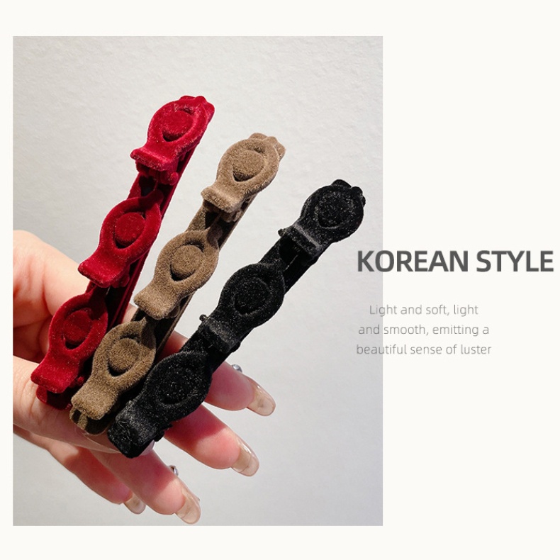 กิ๊บติดผม แบบถัก หน้าม้าคู่ เครื่องประดับ สําหรับผู้หญิง - รูปที่ 5