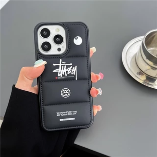 แนวโน้มแฟชั่น stusy Black Ball 8 Graffiti Down แจ็คเก็ตคู่เคสโทรศัพท์เหมาะสําหรับ IPhone17 17AIR 16 16P 16PM 16Plus 15 15P 15PM 14 14P 13 13P 13PM 12 12PM 11 11PM X XR MAX