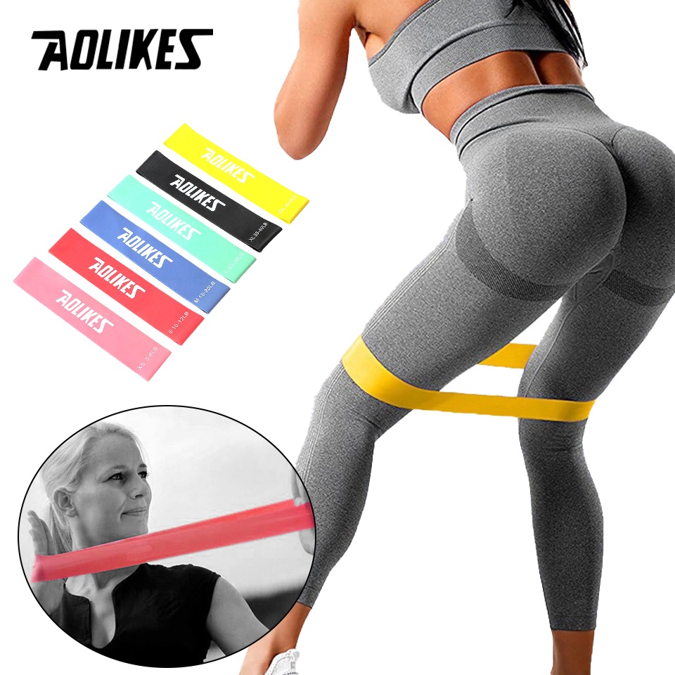 Aolikes ห่วงยาง ความแข็งแรงสูง สําหรับออกกําลังกาย เล่นโยคะ ฟิตเนส