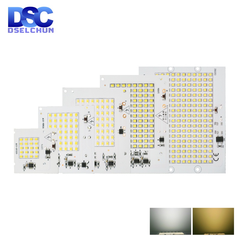 Dselchun 10W 20W 30W 50W 100W ชิป Led SMD 2835 น้ําท่วมลูกปัด AC 220V-240V Led Floodlight โคมไฟ DIY สําหรับสปอตไลท์แสงกลางแจ้ง