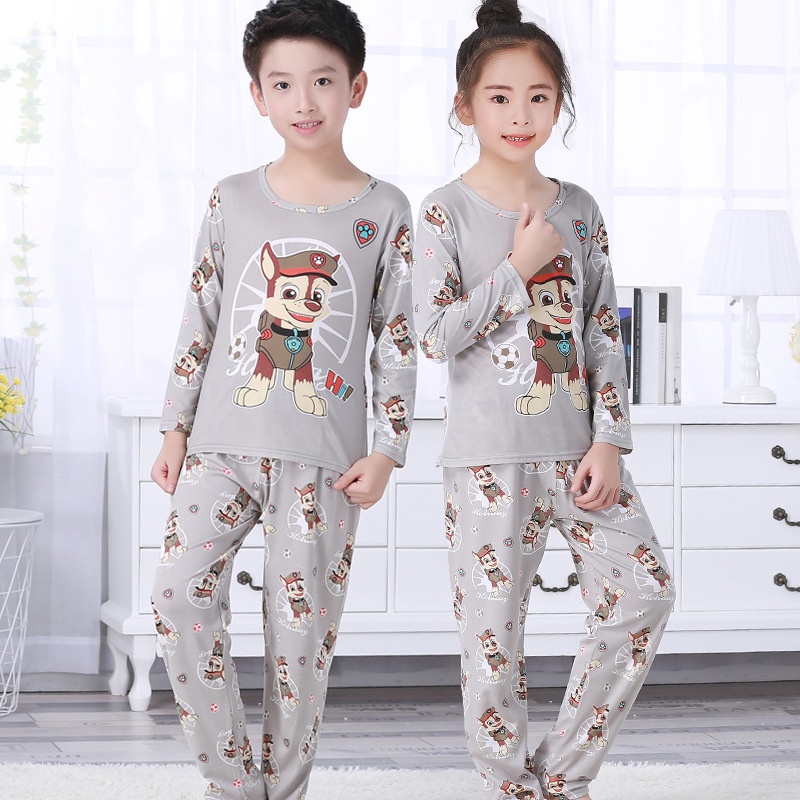 Fast Shipping 100-150 ซม.ชุดนอนเด็กฤดูใบไม้ผลิฤดูใบไม้ร่วงขนาดกลางขนาดใหญ่ชายหญิงการ์ตูนแขนยาว Homewear สูท