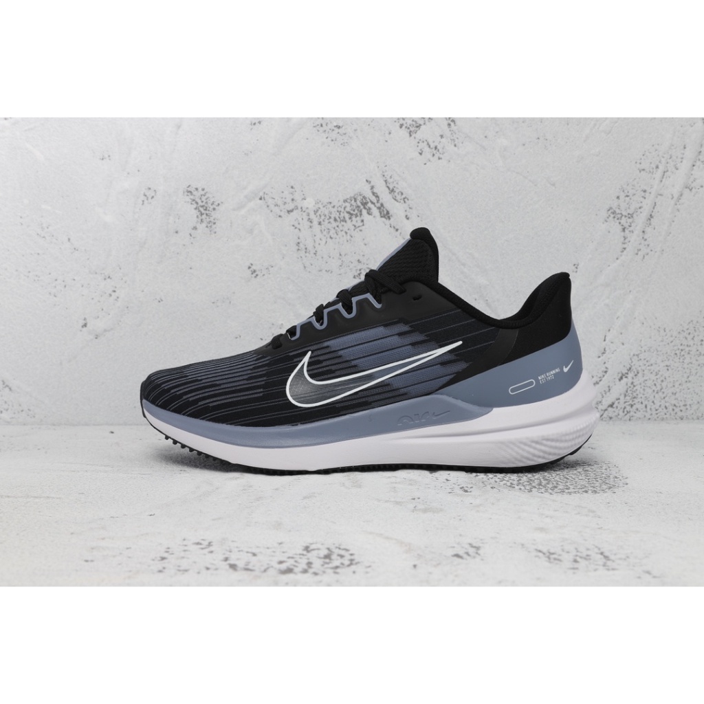 Authentic Nike Air Zoom Winflo 9 สีดำ สีน้ำเงิน ระบายอากาศทนต่อการสึกหรอช็อกกีฬาลำลองวิ่งรองเท้าบาสเกตบอลผู้ชายผู้หญิHot