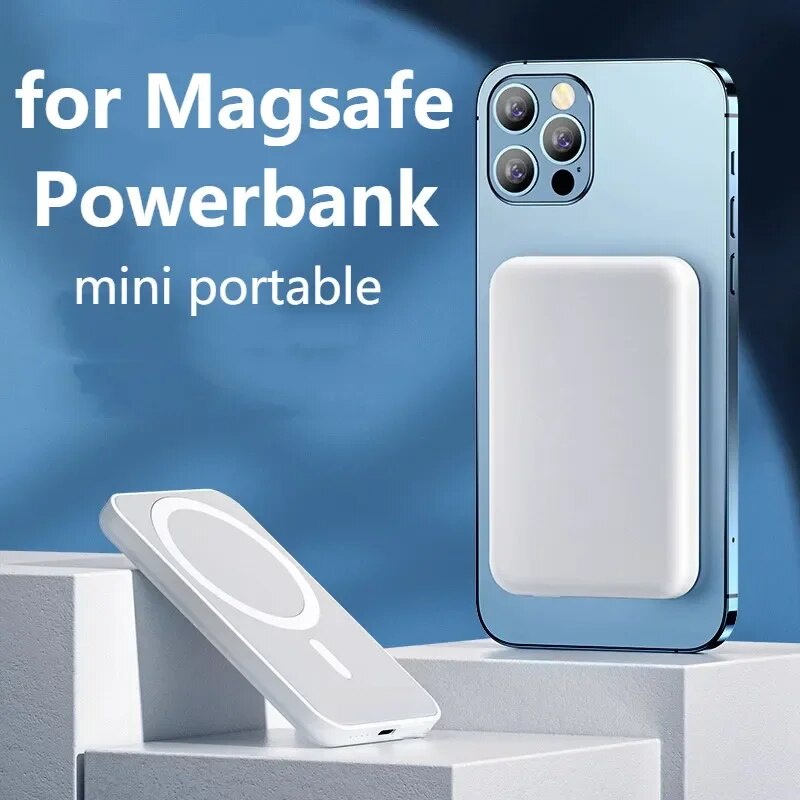 Portable Macsafe Auxiliary Spare External Magnetic Battery Pack Power Bank Wireless Charger For Ipho