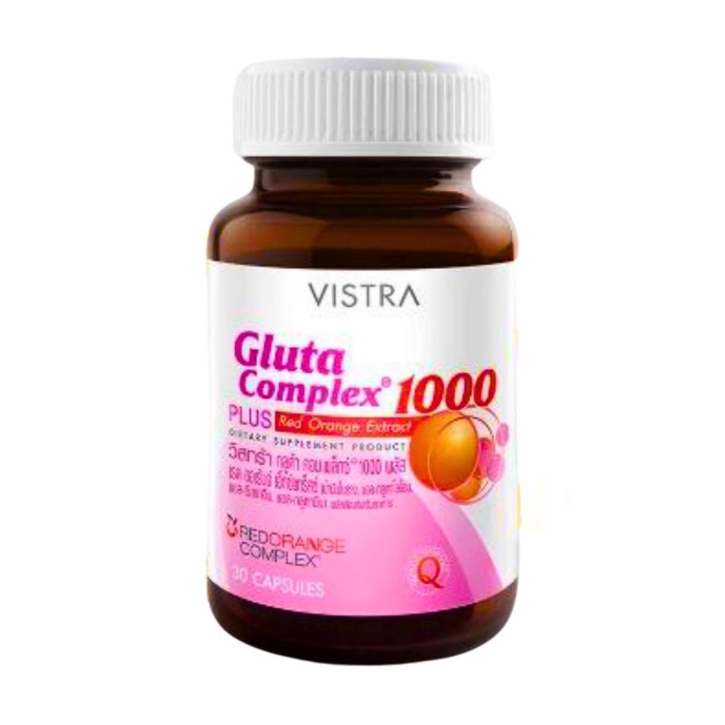 วิสตร้า กลูต้าไธโอน ผลิตภัณฑ์เสริมอาหาร VISTRA Glutathione 1000mg 30 เม็ด