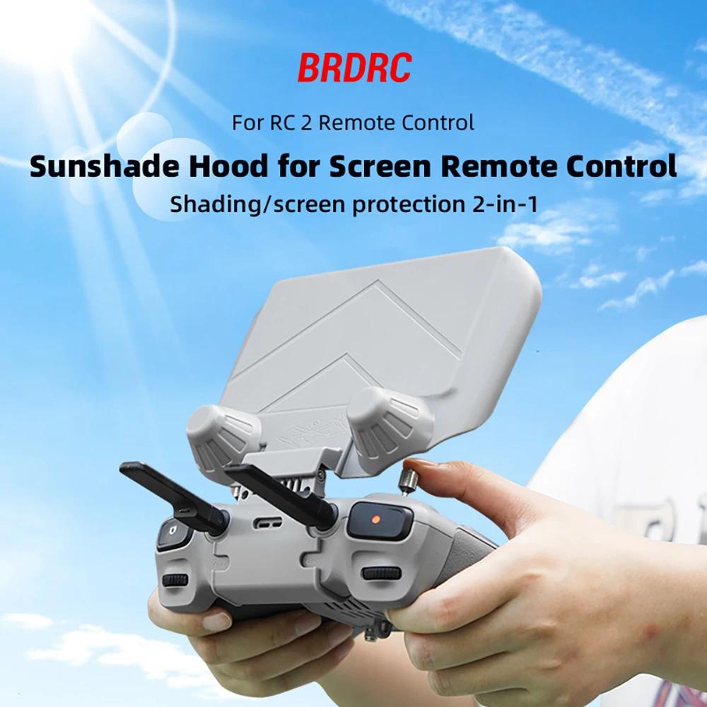 Brdrc ม่านบังแดดป้องกันหน้าจอ แบบพกพา อุปกรณ์เสริม สําหรับ DJI Mini 4 Pro RC 2