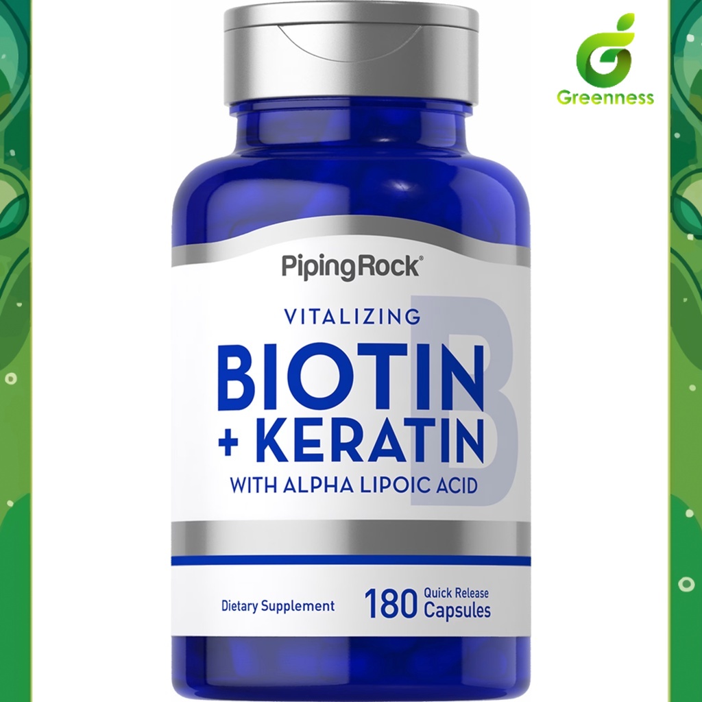 Biotin 5000 mcg. Plus Keratin &amp; Alpha Lipoic Acid (180แคปซูล) ไบโอติน เคราติน