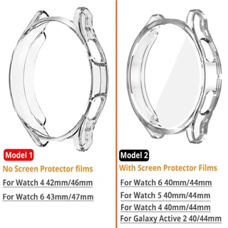 SAMSUNG สายรัด + กรณีป้องกันสําหรับ ซัมซุง กาแลคซี นาฬิกา 7 6 5 4 40 มม.44 มม.ฝาครอบ กาแลคซี นาฬิกา 6คลาสสิก 47 มม.43 มม.สร้อยข้อมือโลหะ