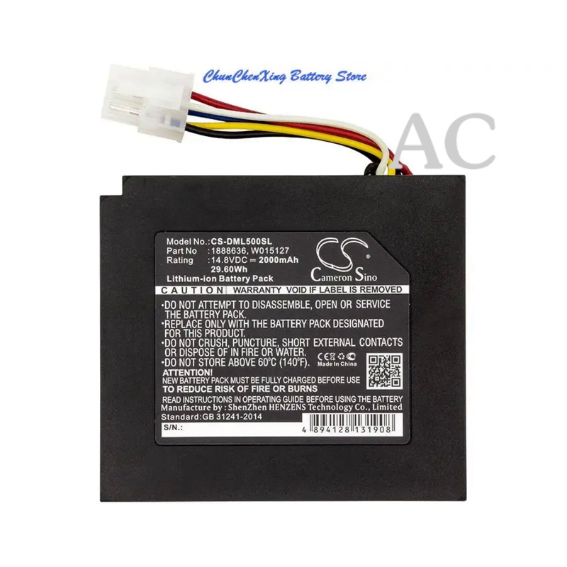 AC Cameron Sino 2000mAh Battery for DYMO LabelManager 500TS, LabelManager PnP Wireless, MobileLabele