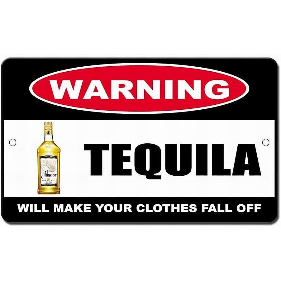 Tequila ทําให้เสื้อผ้าขวดตกภาพคําเตือนสัญญาณดีบุก 20*30 ซม